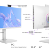 Meway A2 VH-Pro all-in-one PC, port layout and features, front and rear view