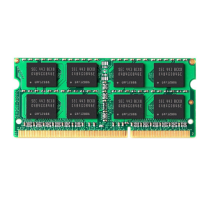 DDR3 1600 MHz memory module with eight memory chips on a green PCB
