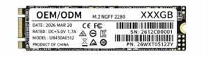 M.2 NGFF 2280 SATA solid state drive 512 GB OEM ODM label